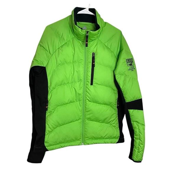 Descente Terro Down Puffer Jacket Mens XL Lime Green Ski Winter Snowboarding - Picture 1 of 14